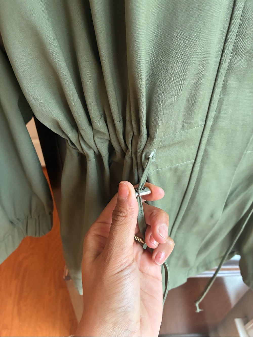 Elizabeth and James Olive Utility Anorak Jacket XXL - Picture 4 of 9